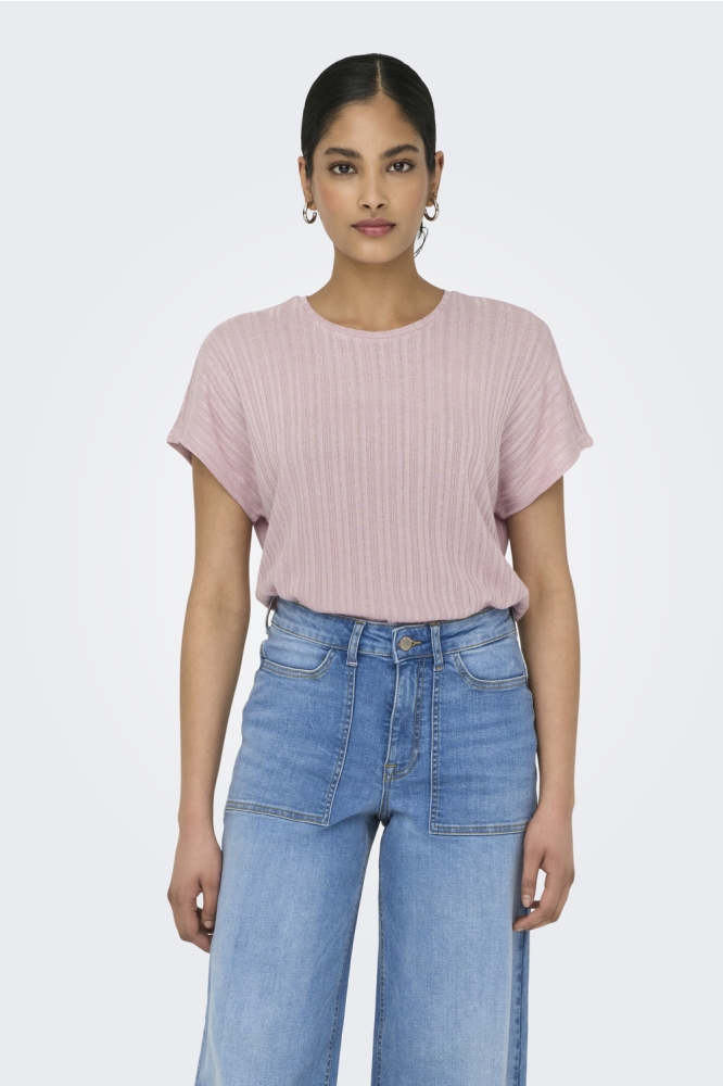 ONLIRINA S/S O-NECK TOP JRS NOOS 15349079 VIOLET ICE